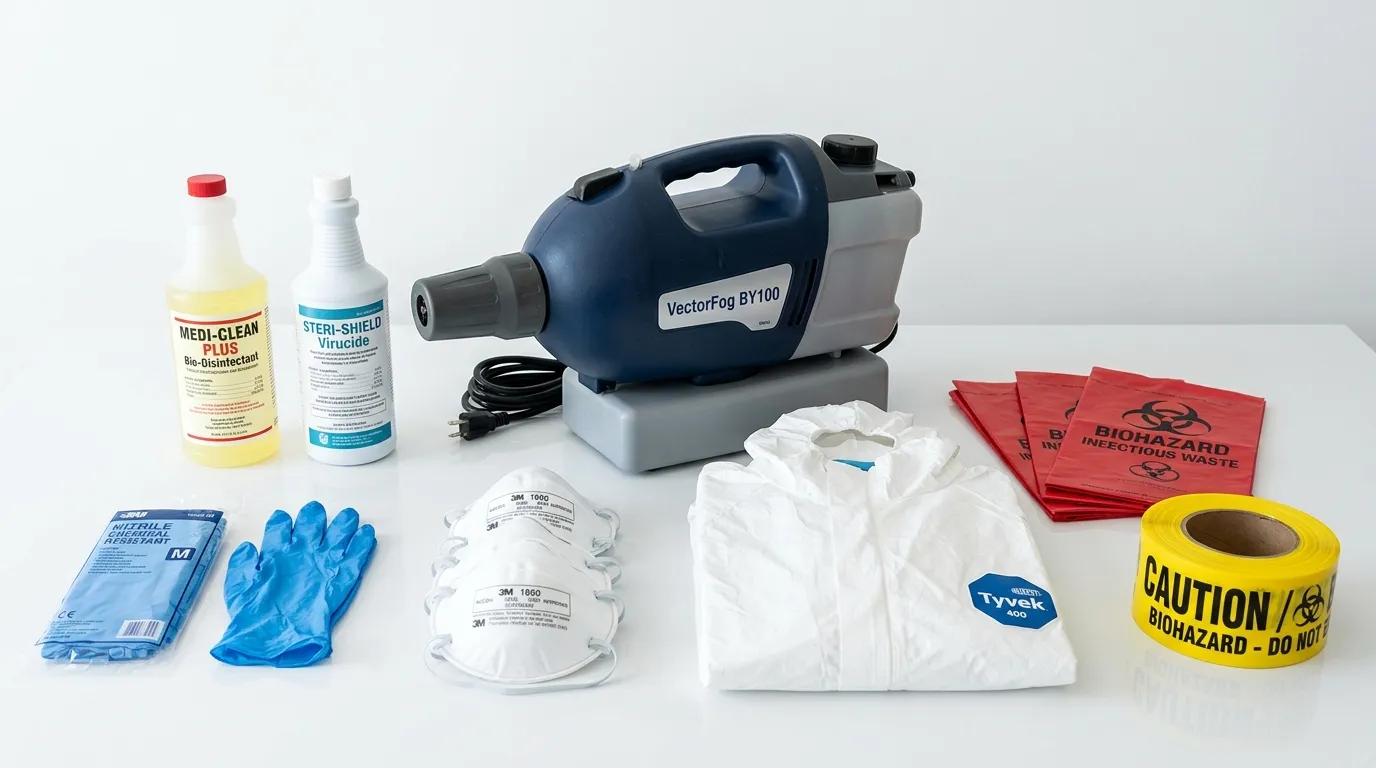 Professional biohazard remediation crew working in South Bay