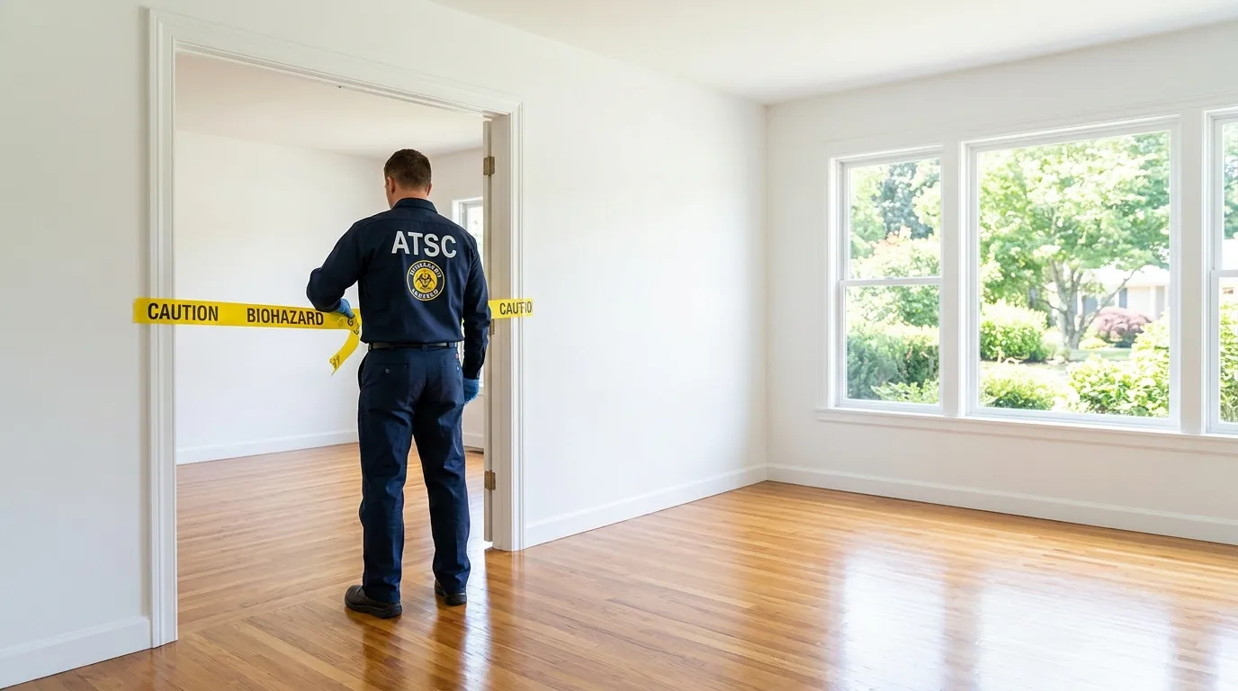 Certified biohazard cleanup crew performing Decomposition Cleanup in South Bay